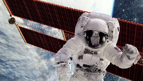 Astronauta-En-El-Espacio-Exterior